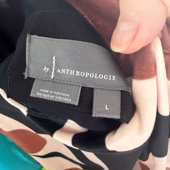 NWT $178 By Anthropologie Mock Neck Column Geometric Midi Dress Size Large SOFT - Picture 7 of 12